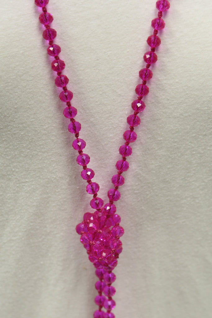 BAROZZI Classic Pink Glass Beads Necklace