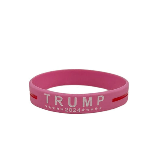 TR-0811 TRUMP 2024 SILICONE BRACELET PINK