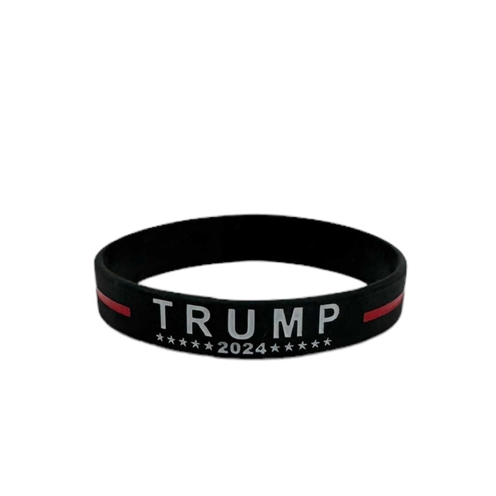 TR-0811 TRUMP 2024 SILICONE BRACELET BLACK