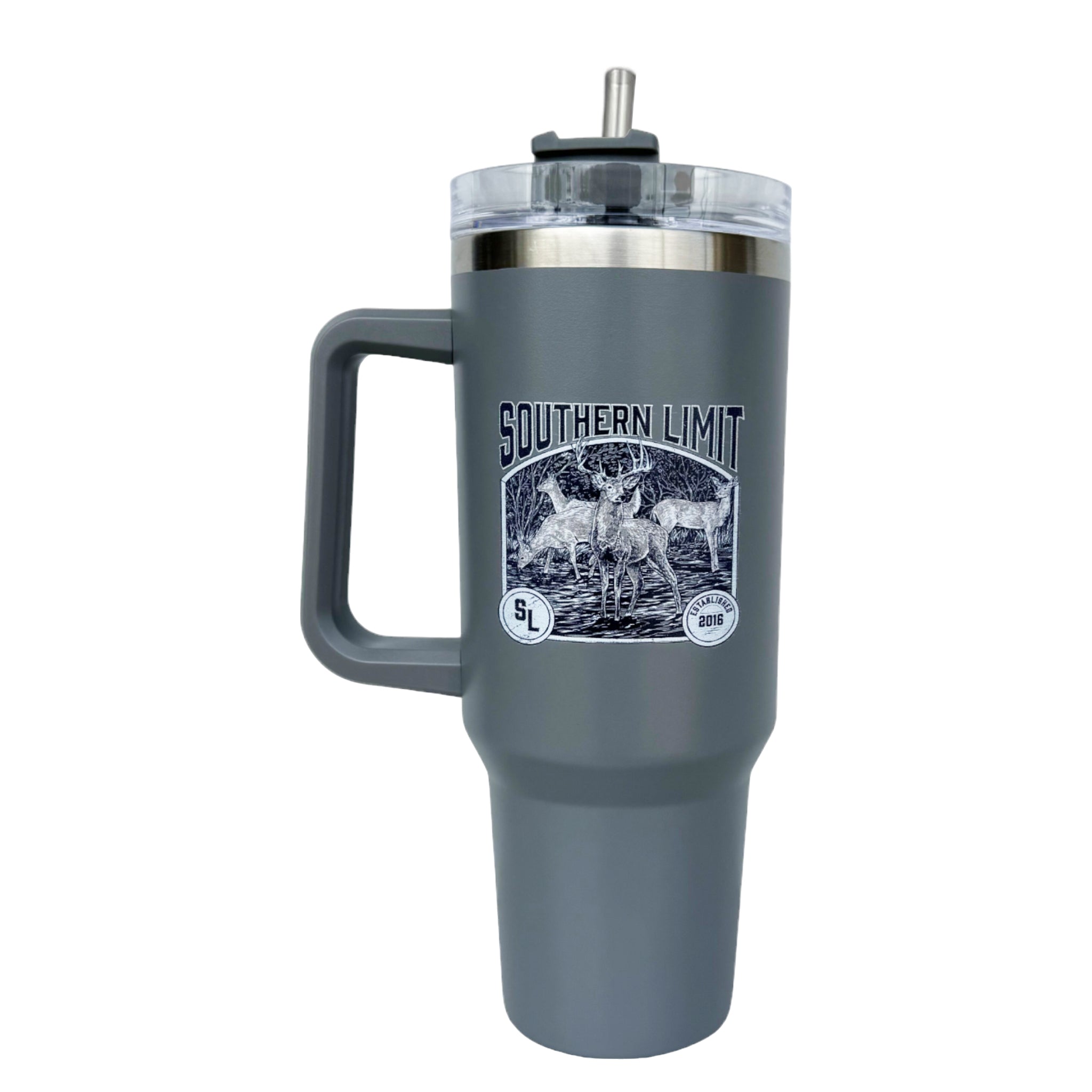 SD-4412-SL DEER TUMBLER GREY