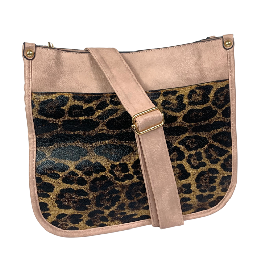 LP-7282 Crossbody Leopard Purse-Light Pink