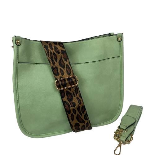 PS-7181 Crossbody Leopard Strap Purse-Mint