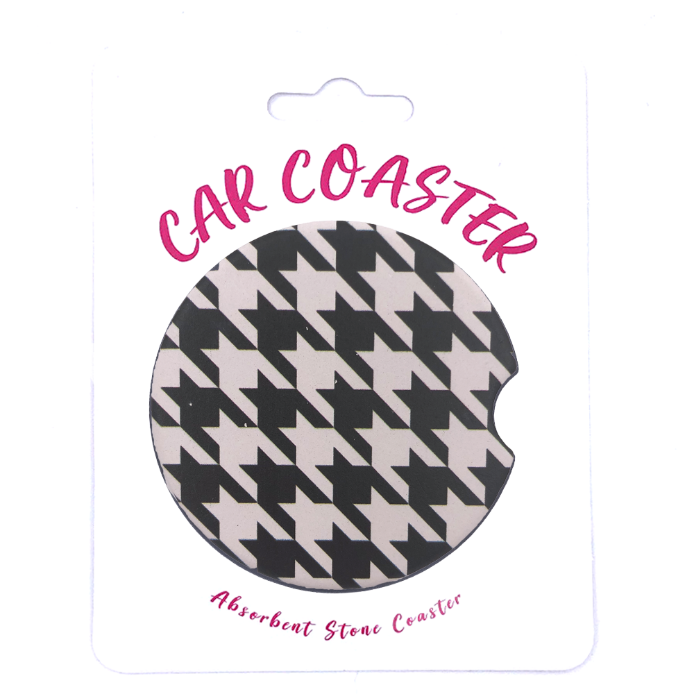 C20 - Car Coaster Houndstooth