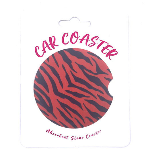 C23 - Car Coaster - Orange/Blue Tiger