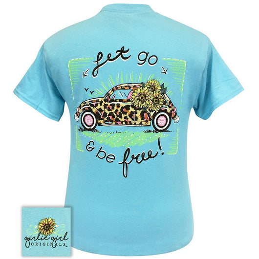 GIRLIE GIRL Leopard Volkswagen Sky Blue 2261 Short Sleeve Tee