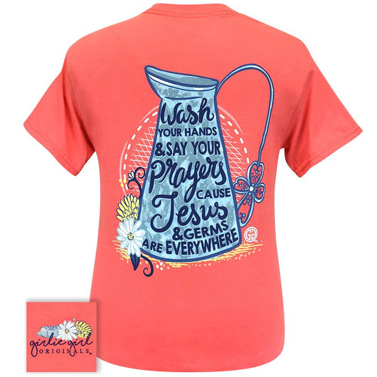 GIRLIE GIRL Wash Your Hands Coral Silk 2289 Short Sleeve