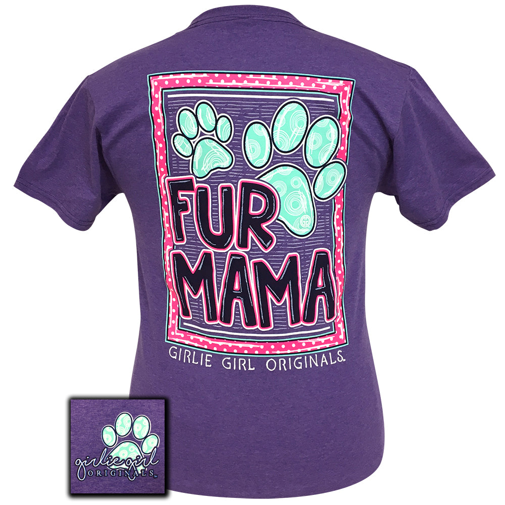 GIRLIE GIRL Fur Mama Retro Heather Purple Short Sleeve - 1588