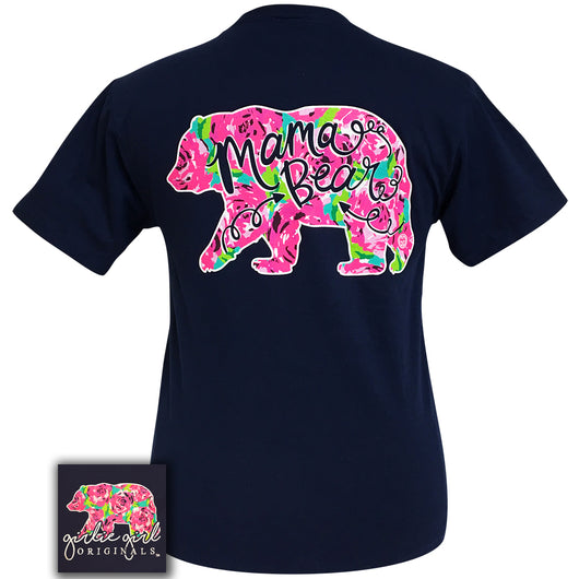 GIRLIE GIRL Mama Bear Floral Navy Short Sleeve - 1851