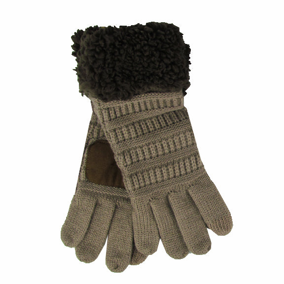 G-88 Sherpa Gloves Taupe/Brown
