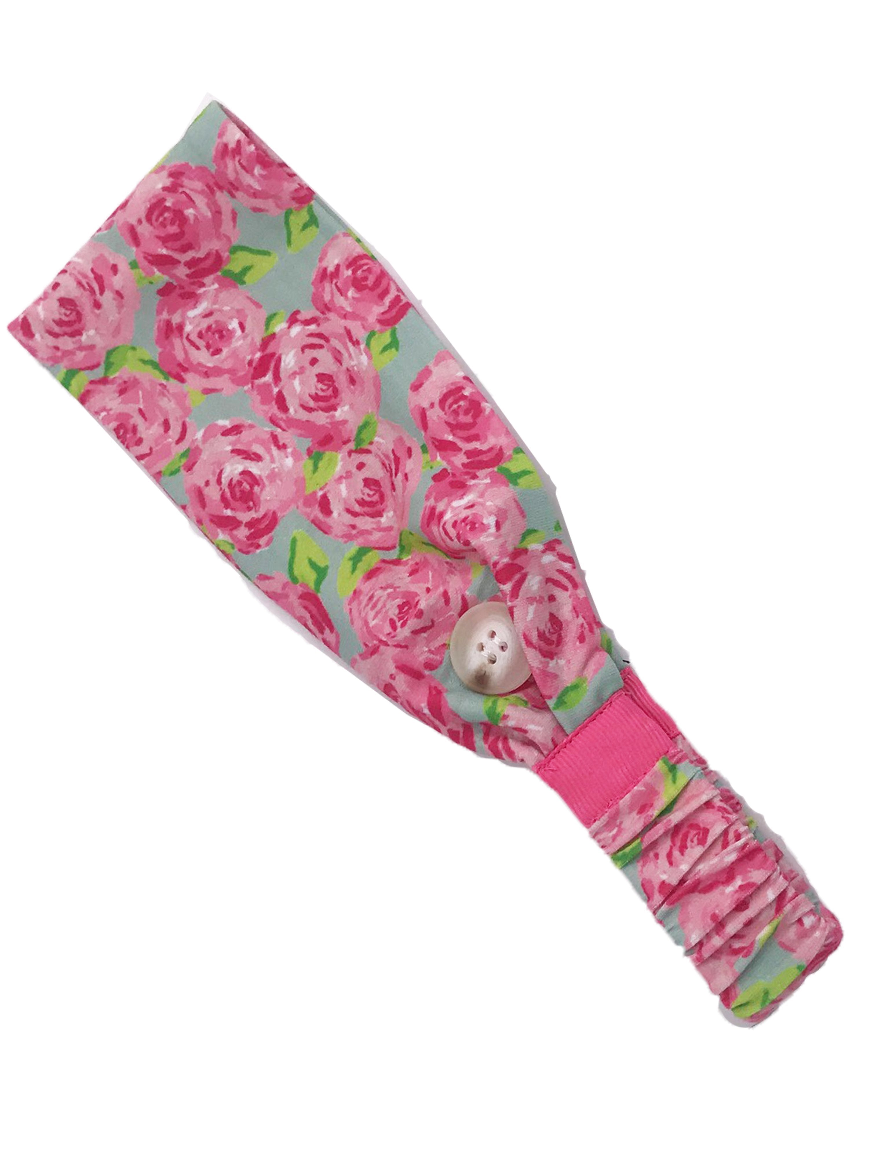 HB-2020 Adult Headband Pink Floral