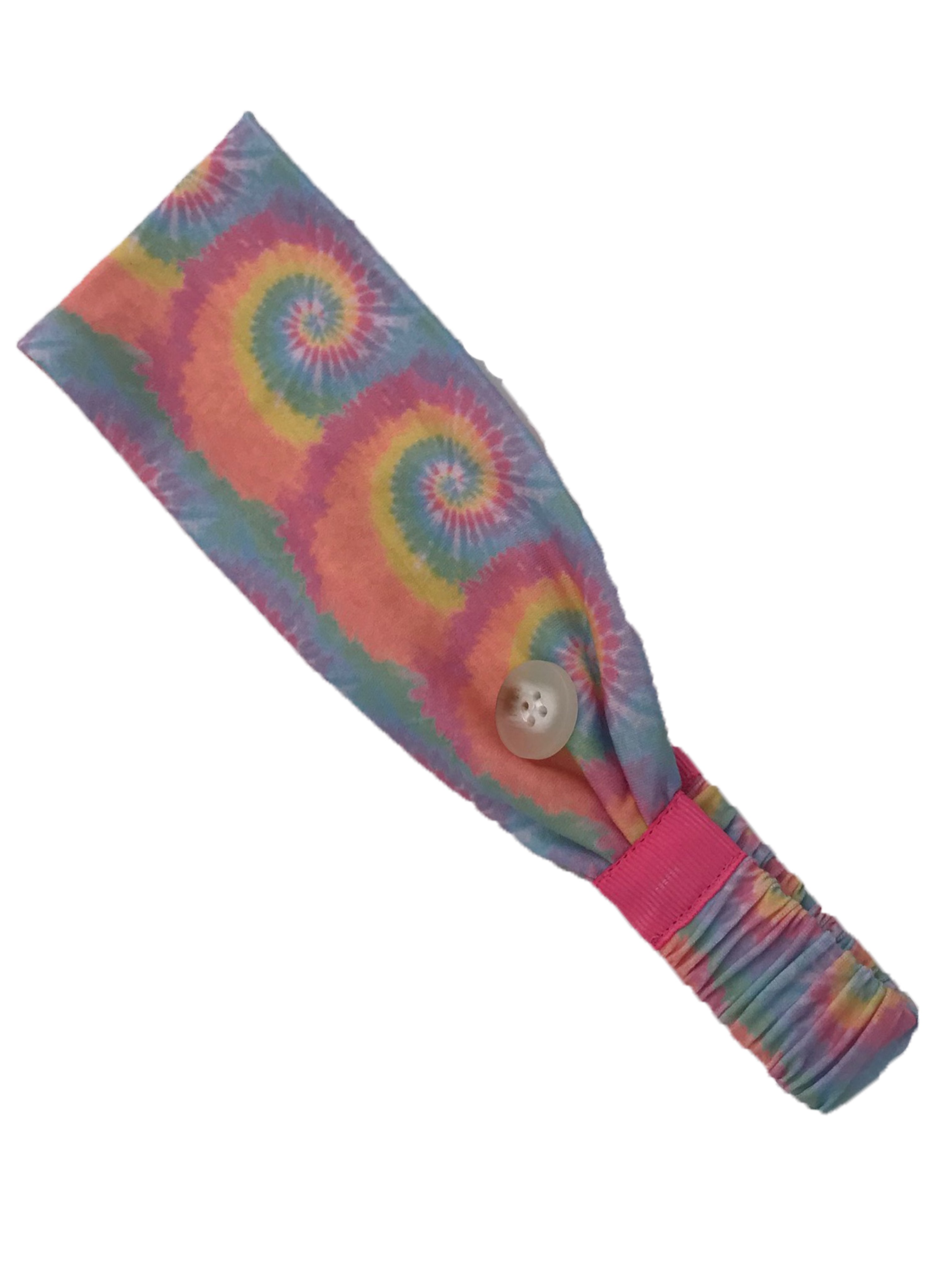 HB-2020 Adult Headband Tie Dye Pastel