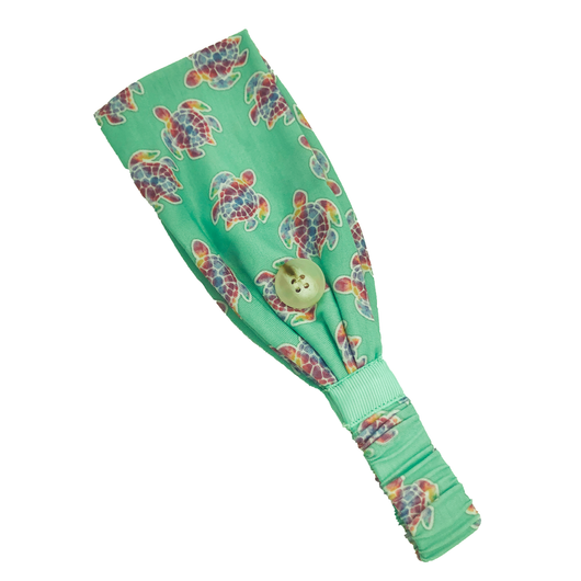 HB-2020 Adult Headband Turtles Mint