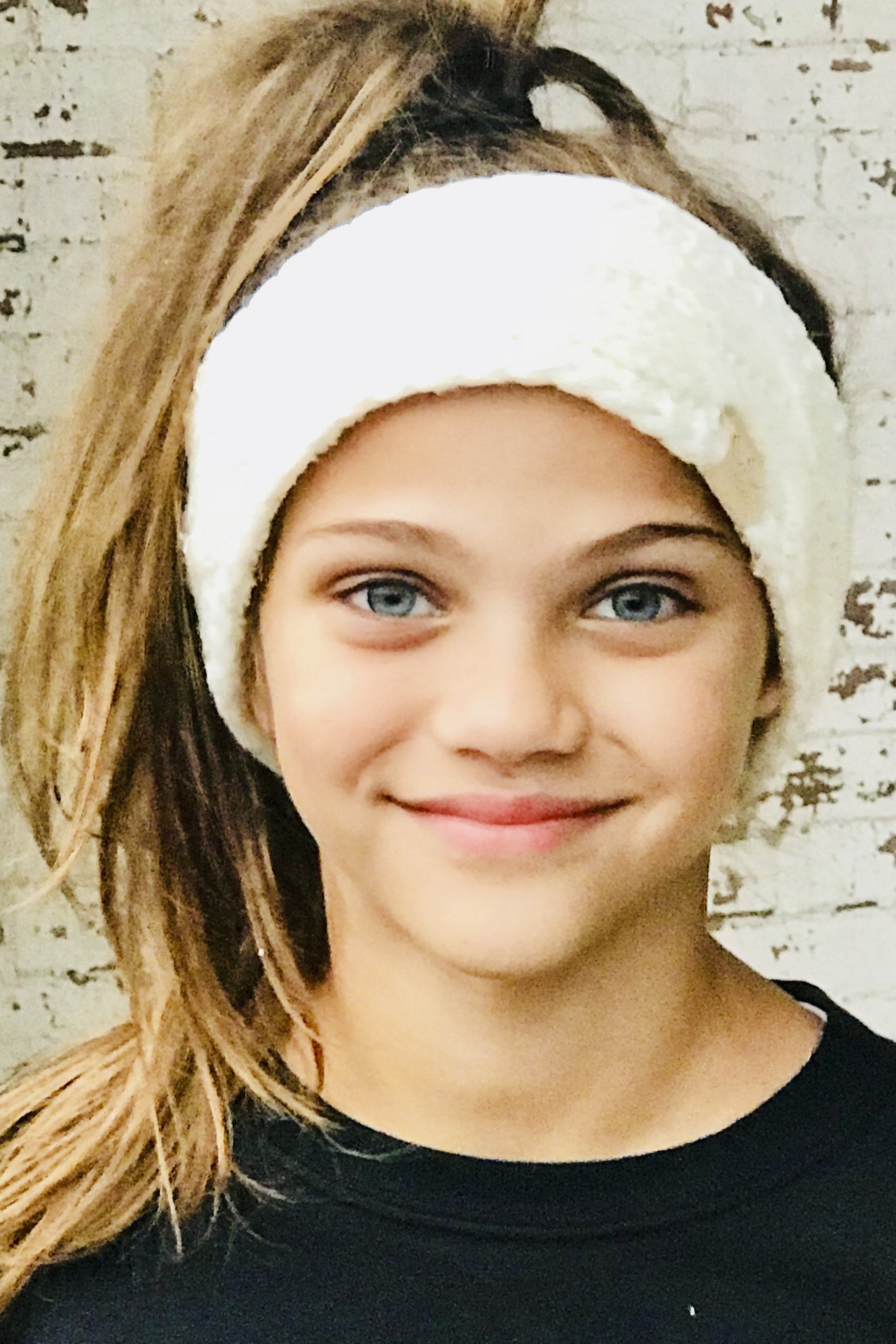 HW-20-KIDS IVORY HEADWRAP