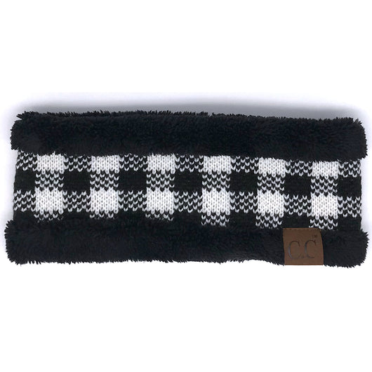 HW-17 BUFFALO PLAID BLACK WHITE/BLACK