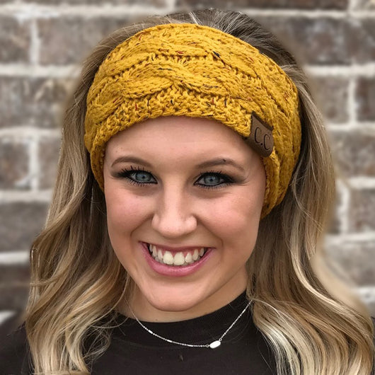 HW-33 MUSTARD SPECKLED HEADWRAP