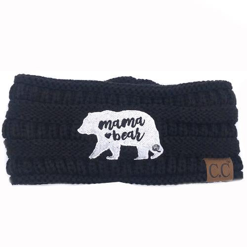 HW-20 Mama Bear Headwrap Black