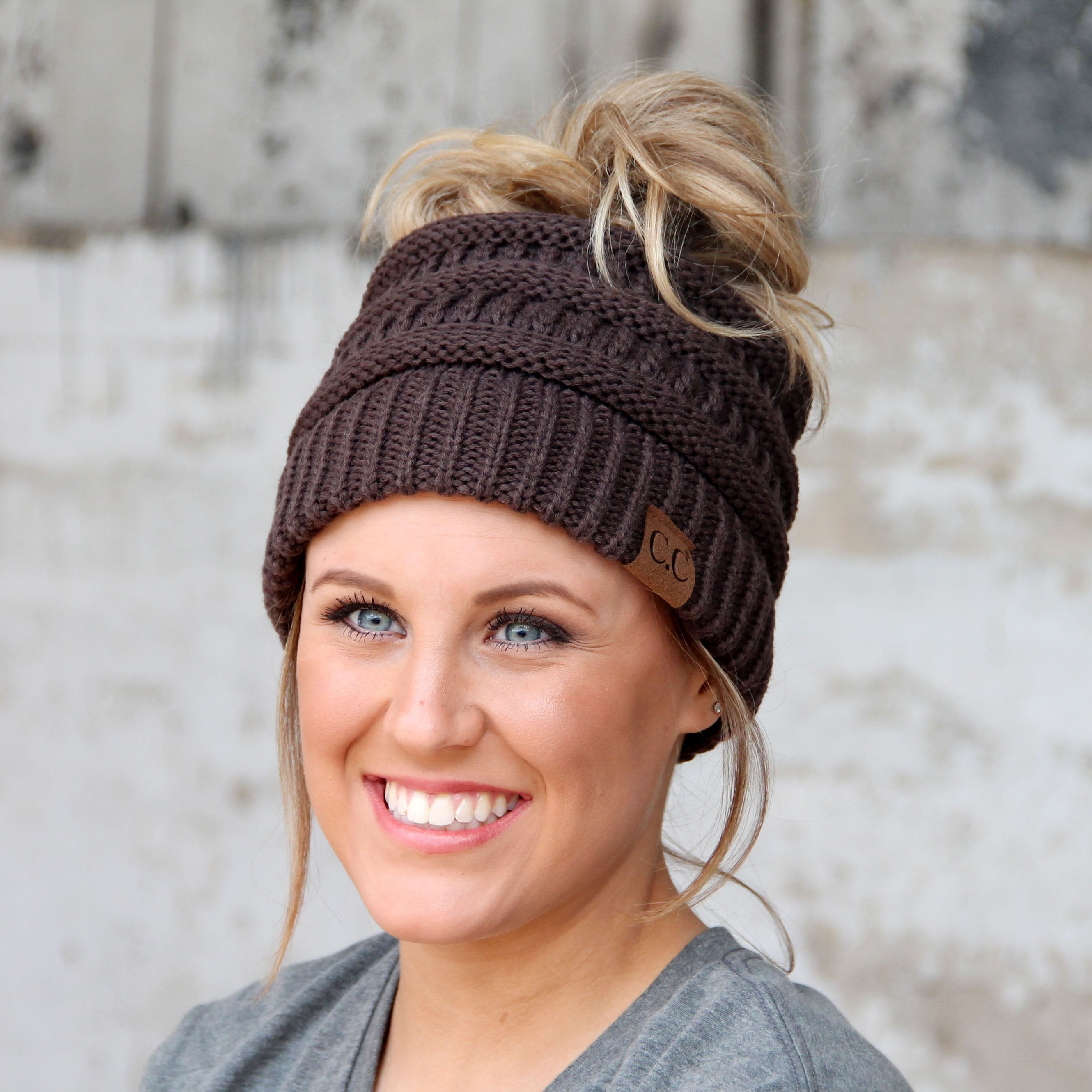 MB-45 MESSY BUN LEOPARD BEANIE LEOPARD