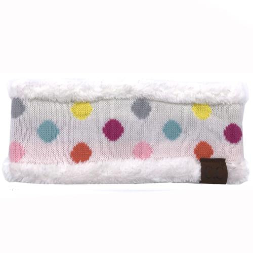 PD-HW-22 MULTI IVORY DOT HEADWRAP