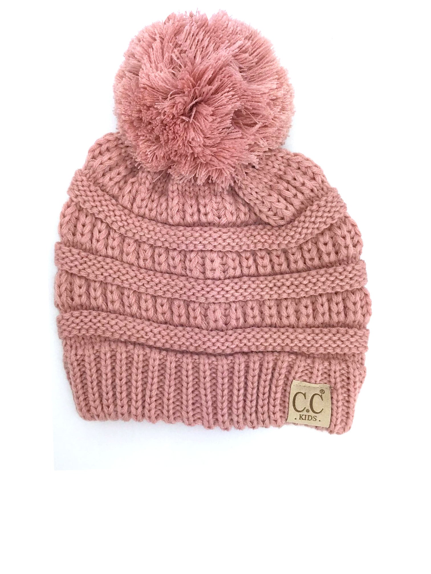 YJ-847 POM Indi Pink Kid Beanie with Pom