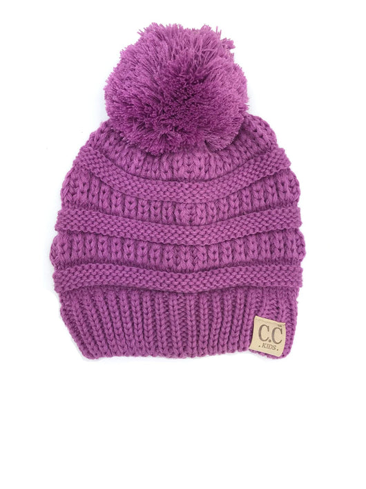 YJ-847 POM New Lavender Kid Beanie with Pom