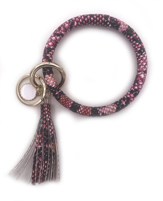 KC-8845 Pink Snake Wristlet Key Chain