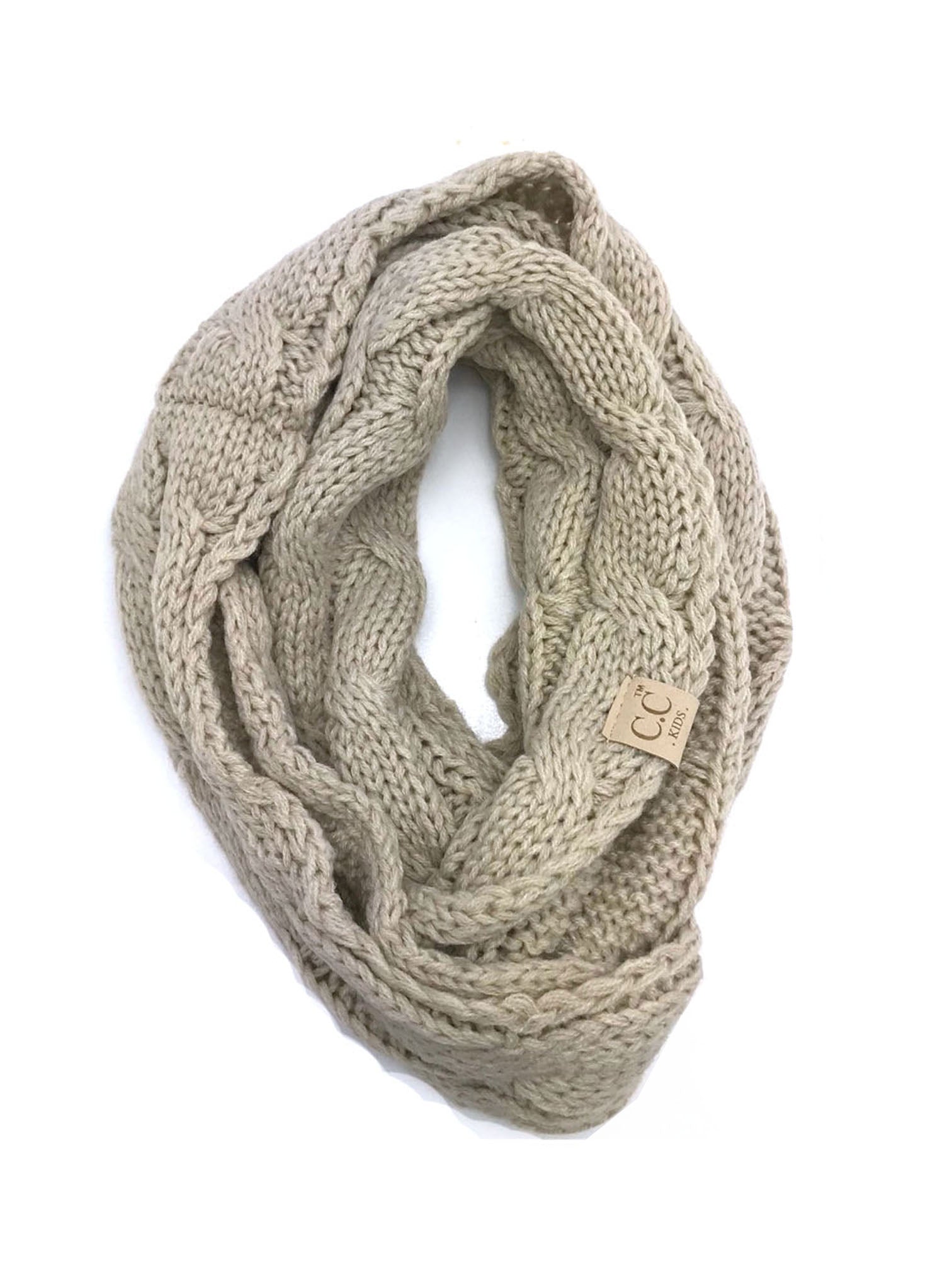 SF800KIDS-BEIGE INFINITY SCARF