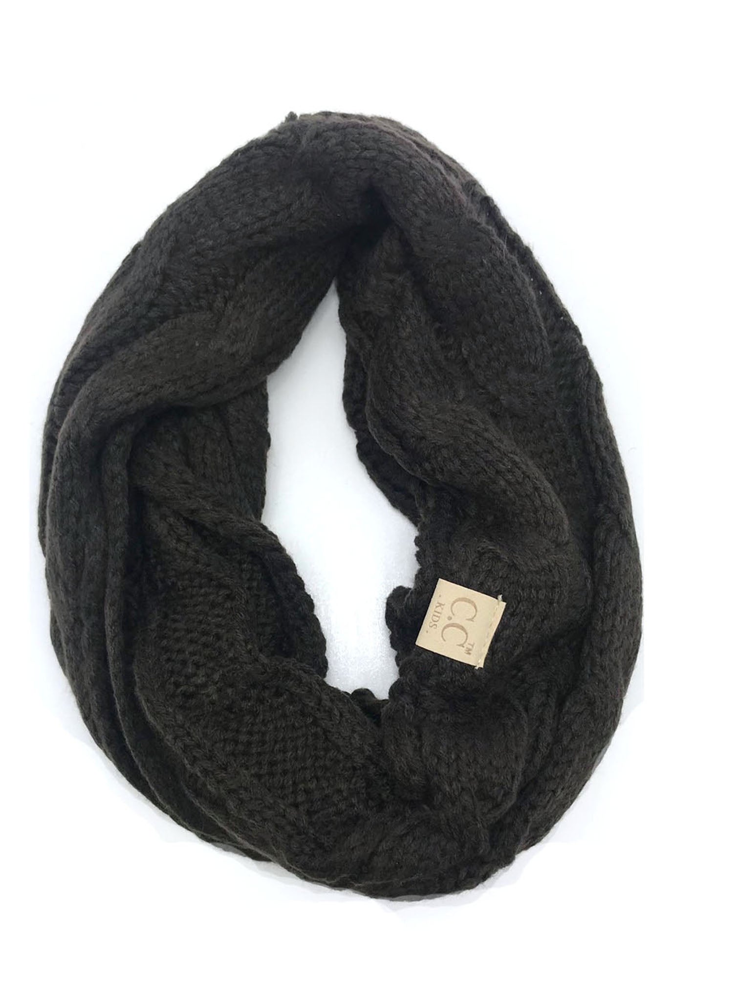 SF800KIDS-BROWN INFINITY SCARF