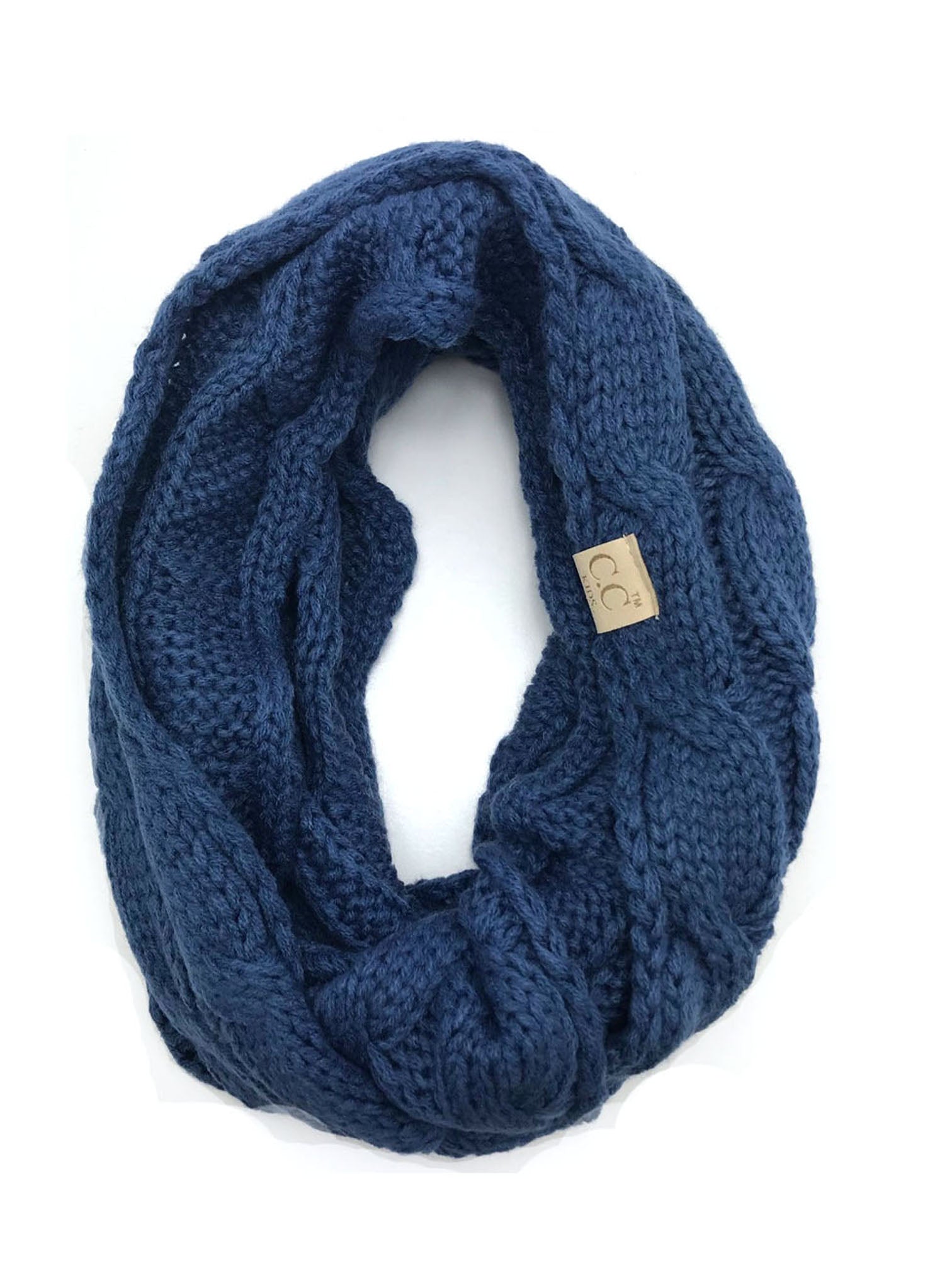 SF800KIDS-DARK DENIM INFINITY SCARF