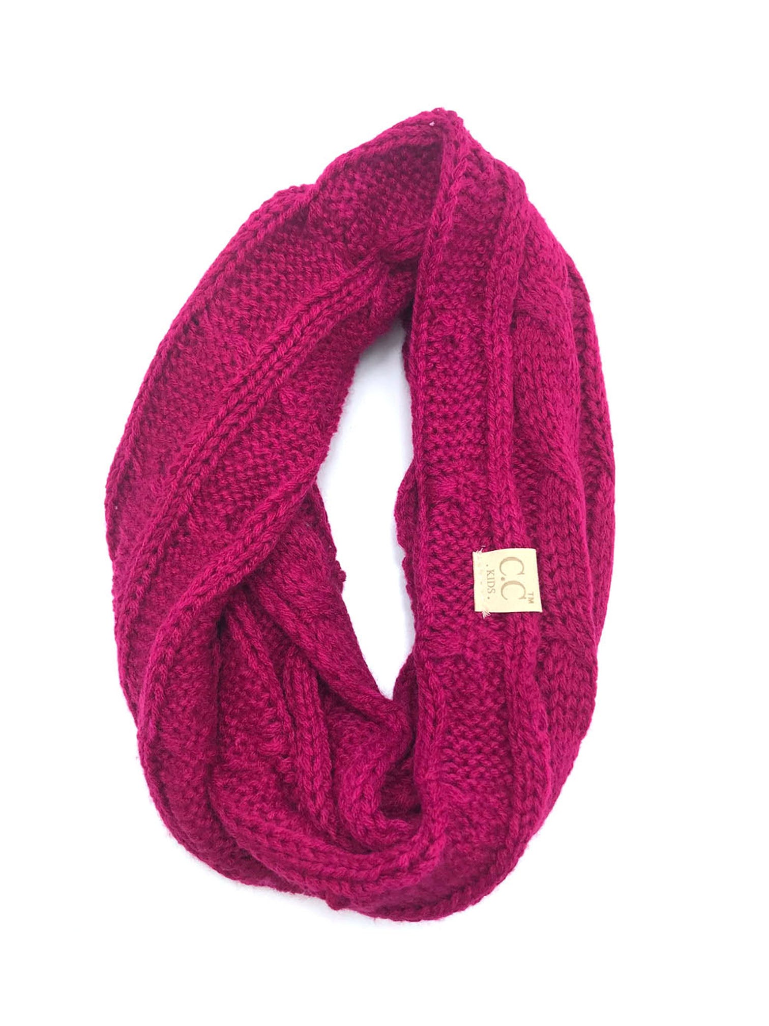 SF800KIDS-HOT PINK INFINITY SCARF