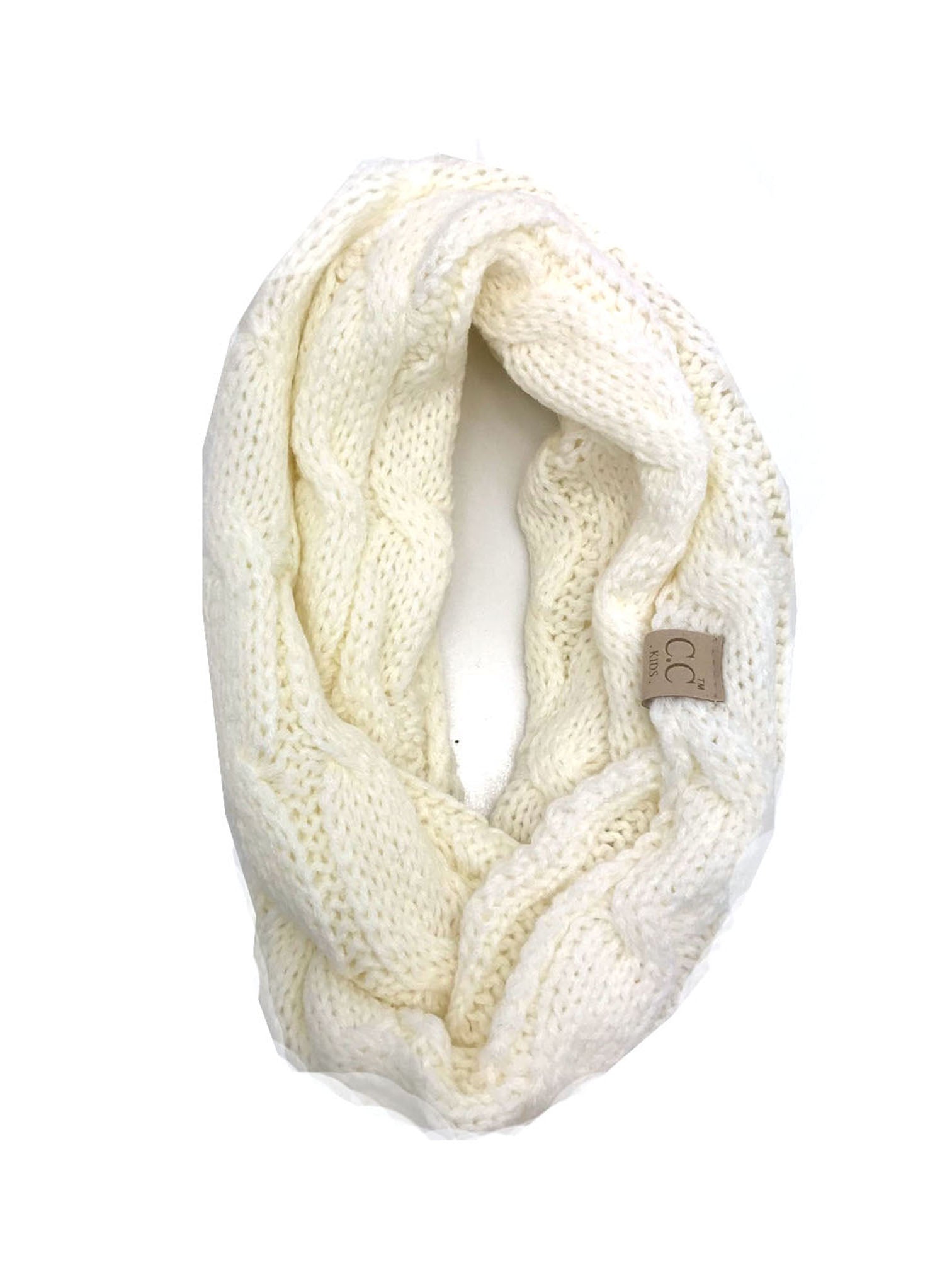 SF800KIDS-IVORY INFINITY SCARF