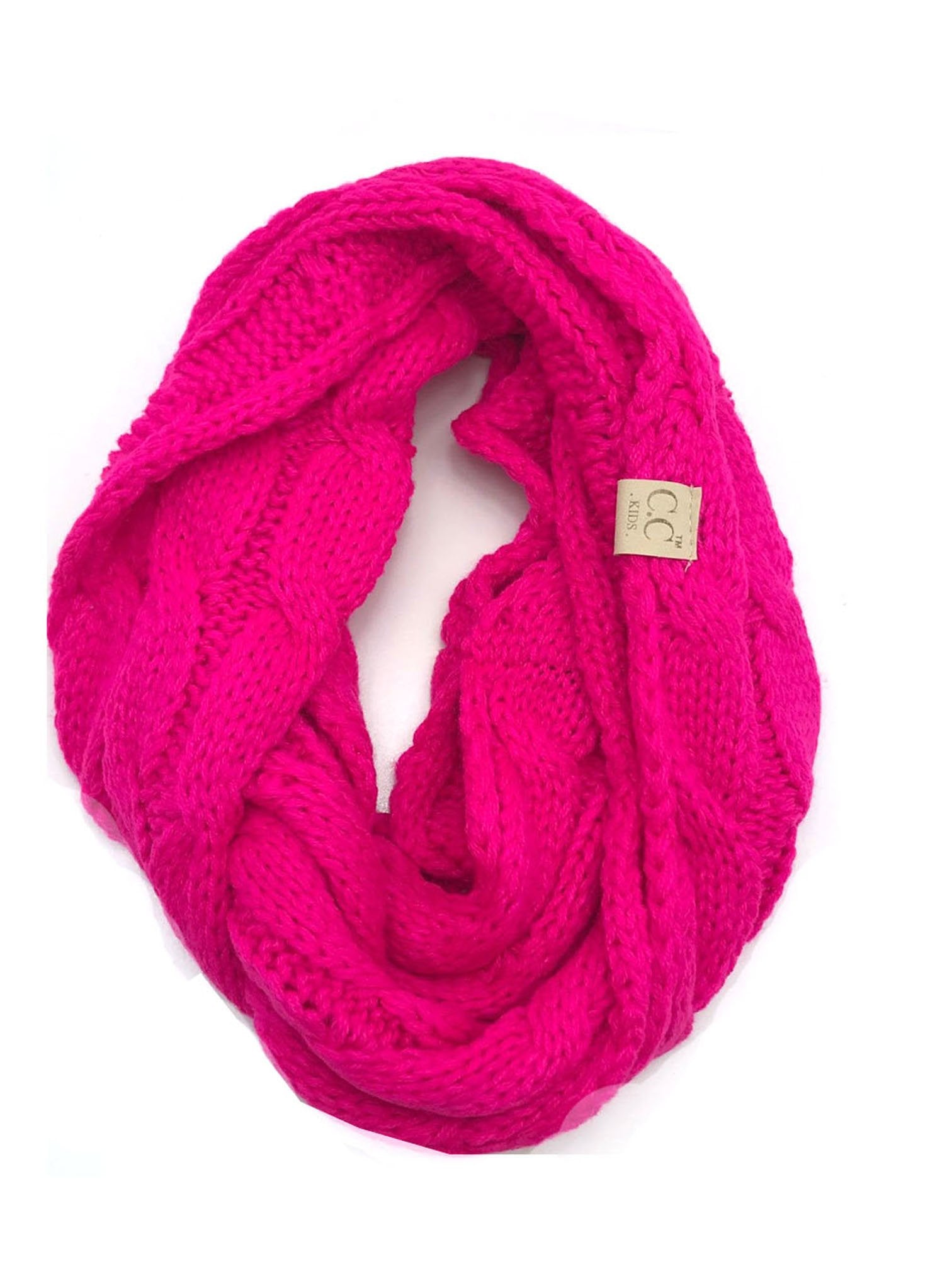 SF-800-KIDS-NEON PINK INFINITY SCARF