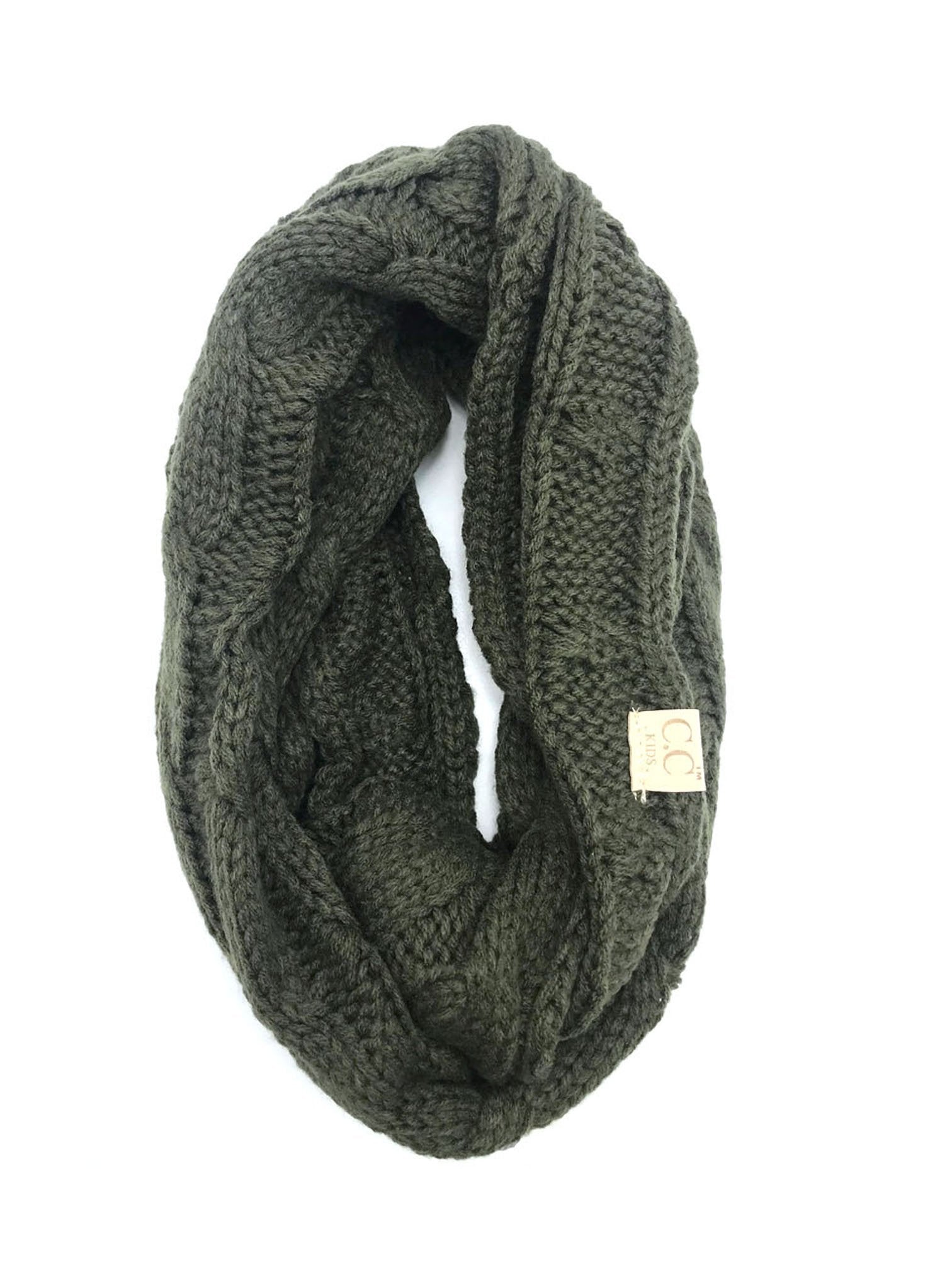 SF-800-KIDS-NEW OLIVE INFINITY SCARF