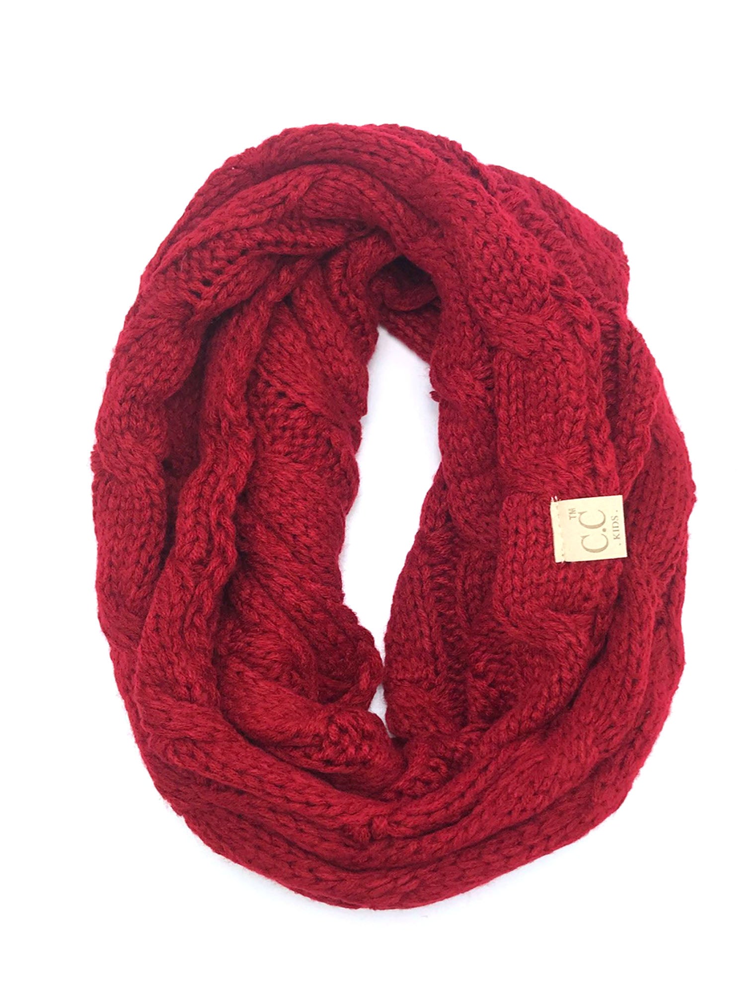 SF800KIDS-RED INFINITY SCARF