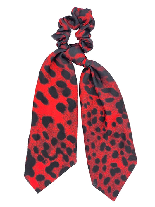 SCT-1006 Red Leopard Scrunchie