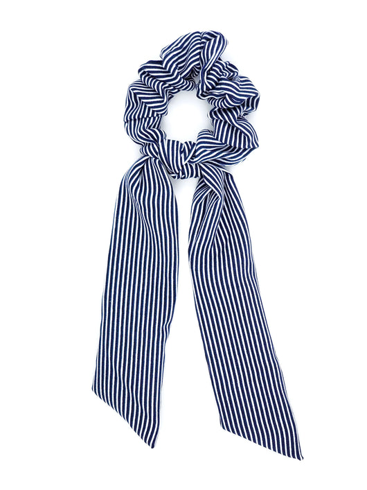 SCT-1003 Navy Stripe Scrunchie