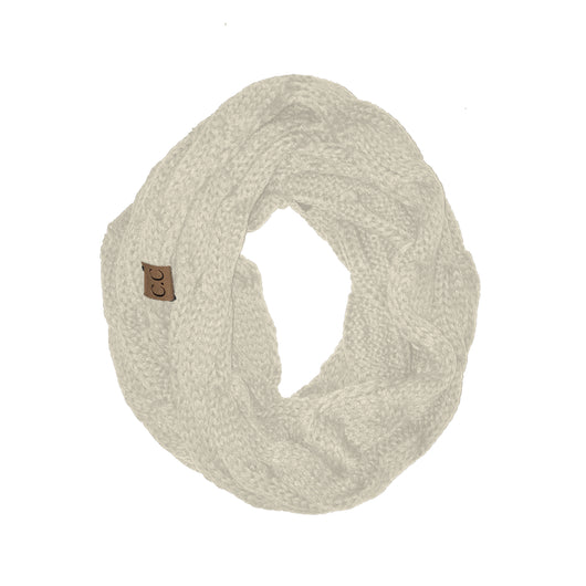 SF800-Ivory Infinity Scarf