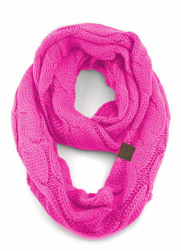 SF800-New Candy Pink Infinity Scarf