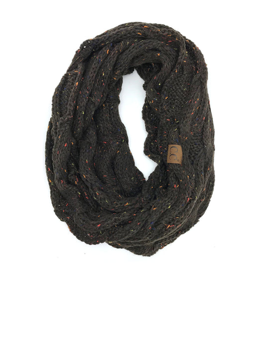 SF33-Brown Speckled Infinity Scarf