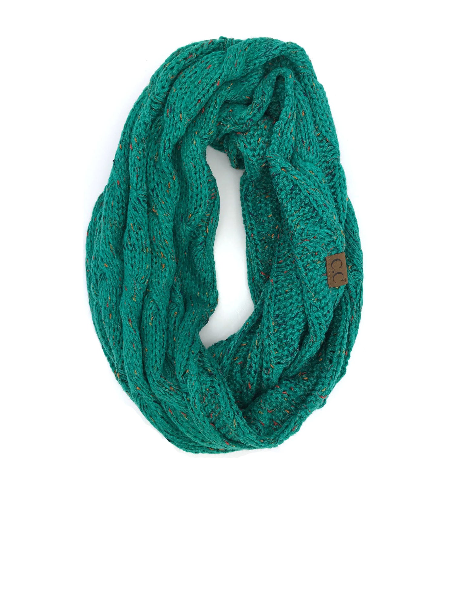 SF33-Seagreen Speckled Infinity Scarf