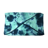 SF-7380 Tie Dye Scarf with C.C Rubber Patch - Deep Teal/Sea Green