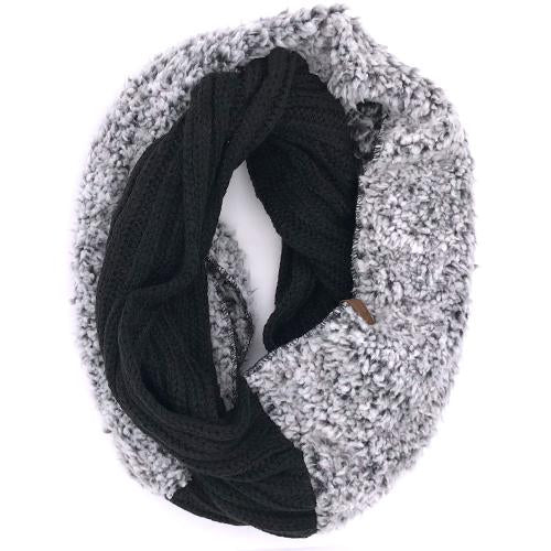 SF-88 Sherpa Infinity Scarf Black Heather