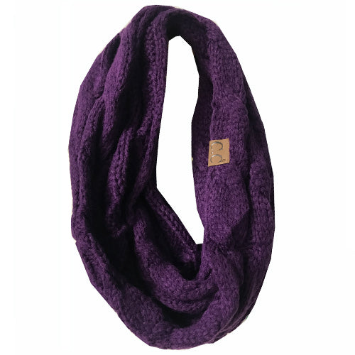 SF800-DARK PURPLE Infinity Scarf