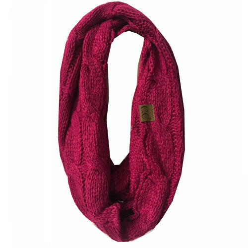 SF800-Hot Pink Infinity Scarf