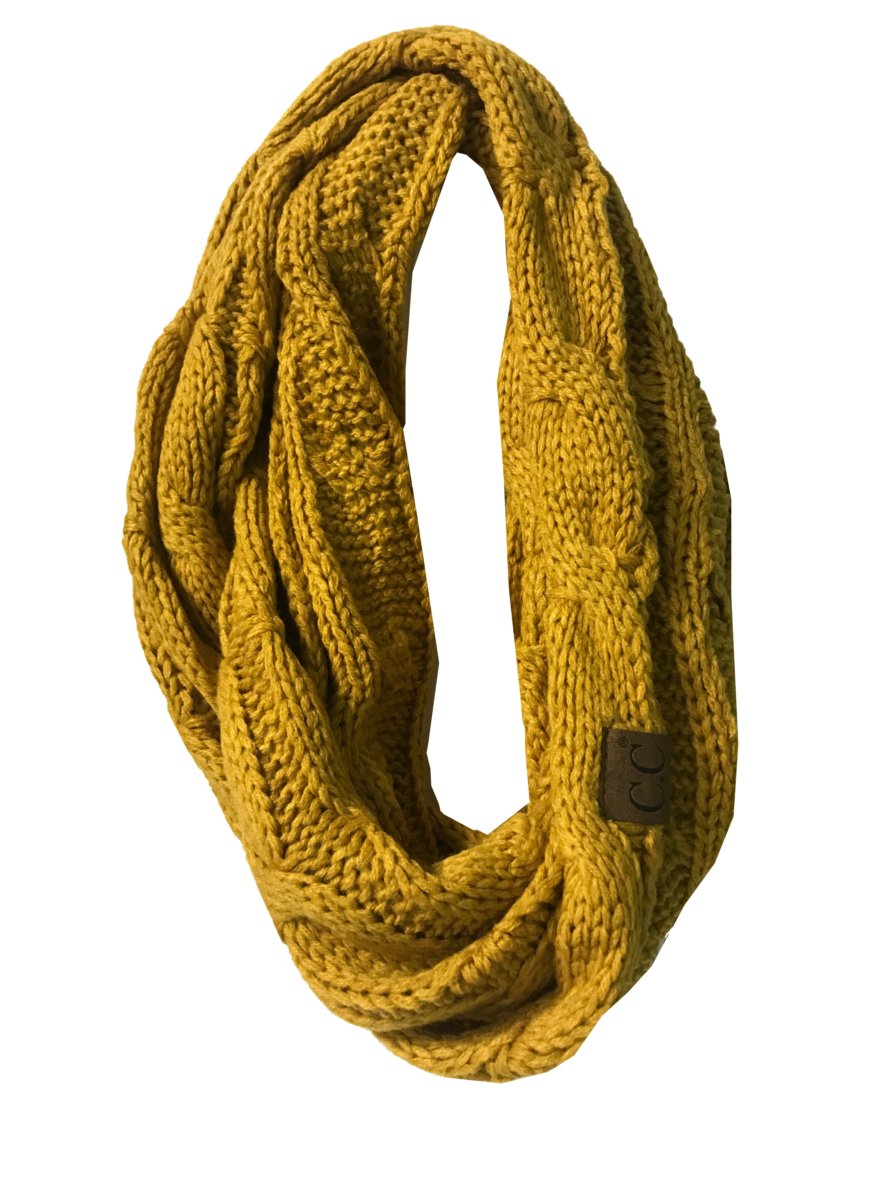 SF800-MUSTARD Infinity Scarf