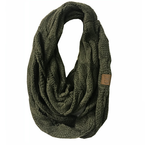 SF800-NEW OLIVE Infinity Scarf