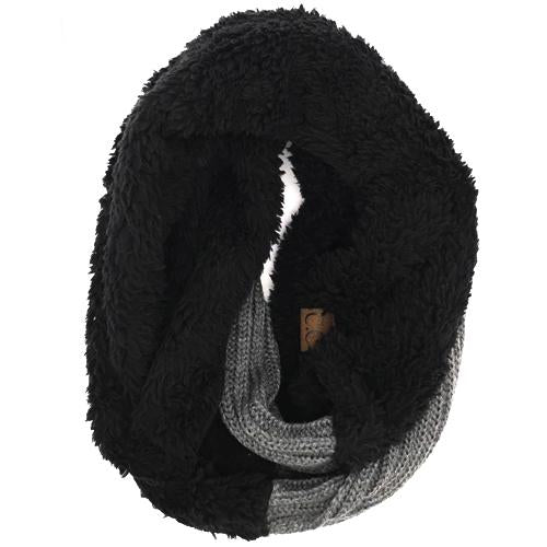 SF-88 Sherpa Infinity Scarf Dark Melange Black