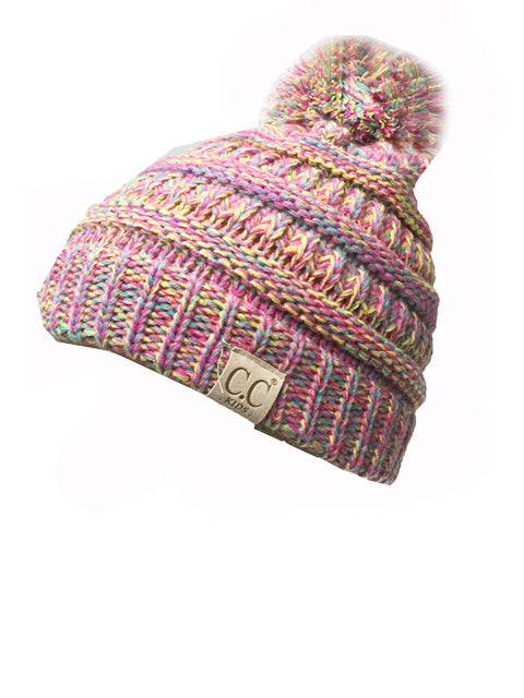 YJ-816-11 Kid Beanie with Pom