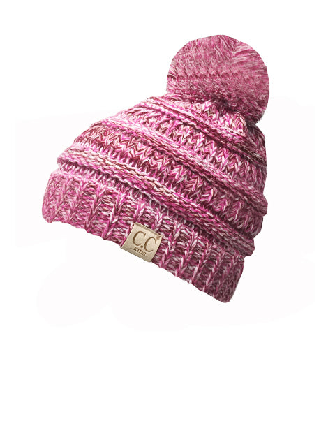 YJ-816-10 Kid Beanie with Pom