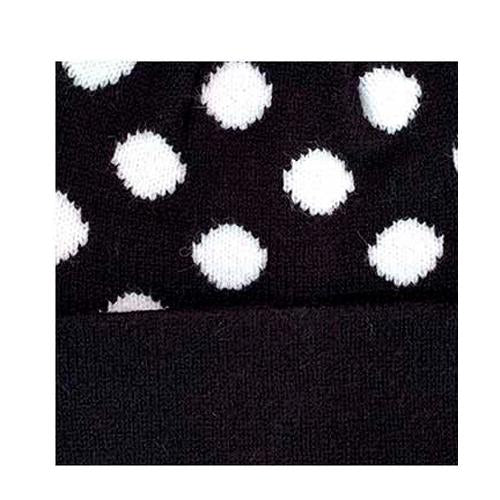 PD-KIDS-21 Hat Polka Dot Beanie Black/White