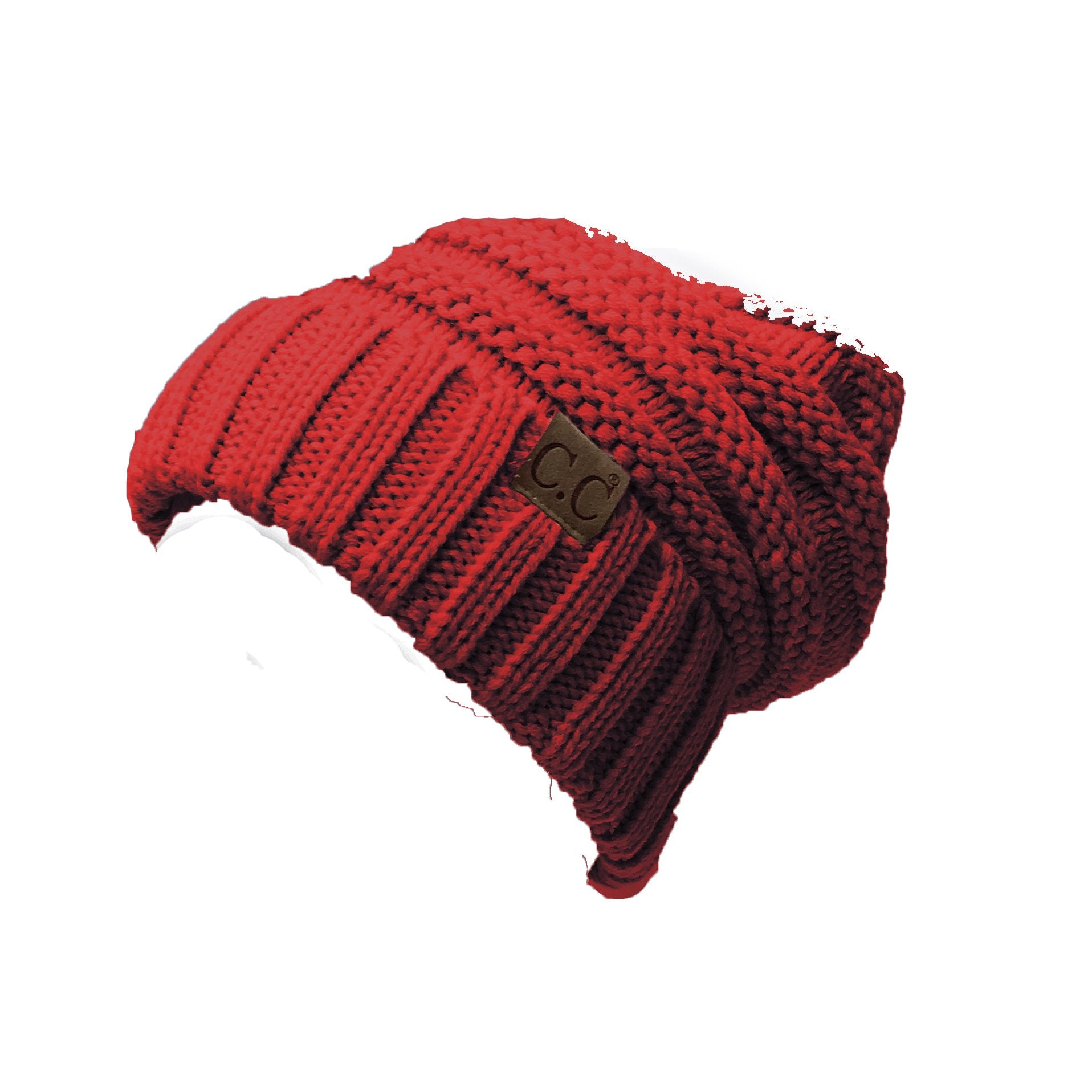 CC-100 RED SLOUCHY BEANIE
